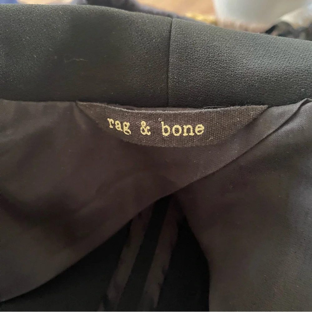RAG & BONE Black Blazer Sz 2 - Picture 8 of 9
